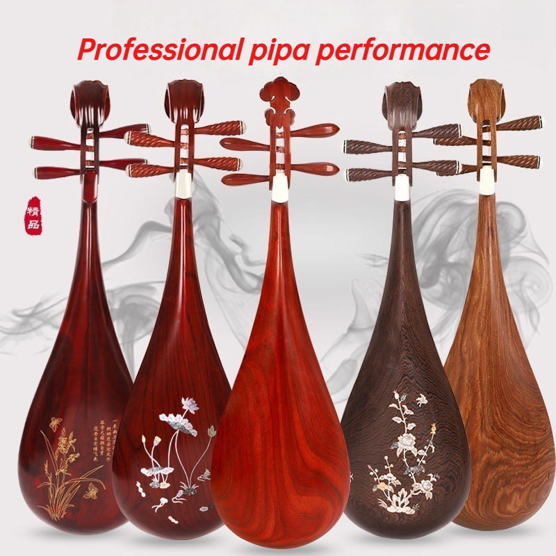 Musical Instrument Harmonium - Adults Children Professional Pipa Handcrafted Rosewood