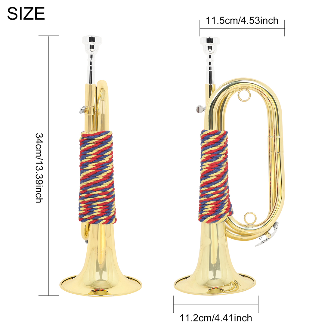 Bb Mini Bugle Trumpet Brass Go - Musical Instrument Bugle recension och pris
