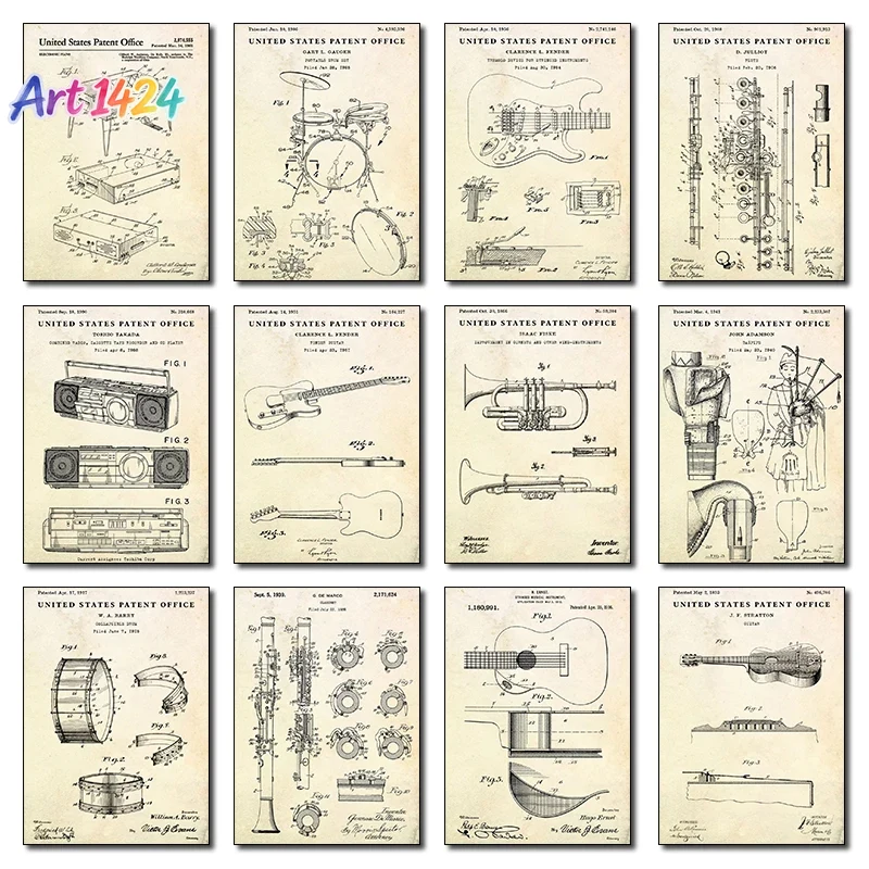 Patent Vintage Musical Instrum - Picture Of Musical Instrument recension och pris